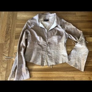 Bebe leather shirt jacket